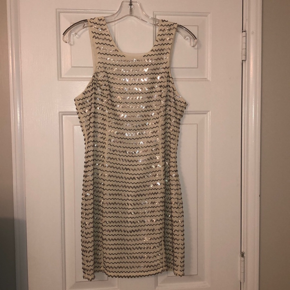 Parker Size Small white embellished cocktail dress